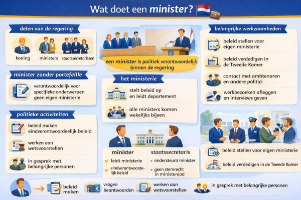Alles over het beroep minister Wat doet een minister